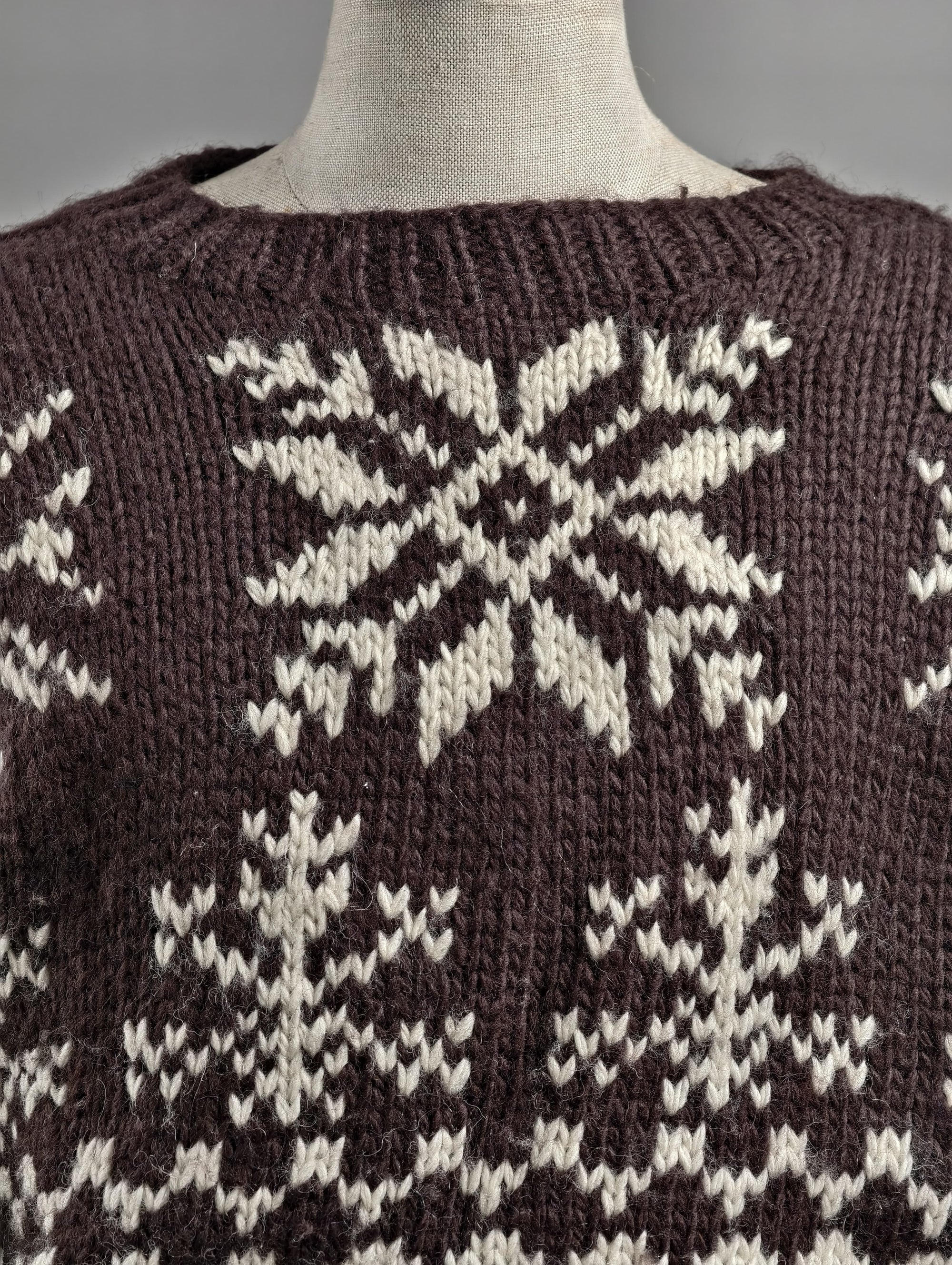Vintage Hand-knitted Heavy Nordic Style Sweater