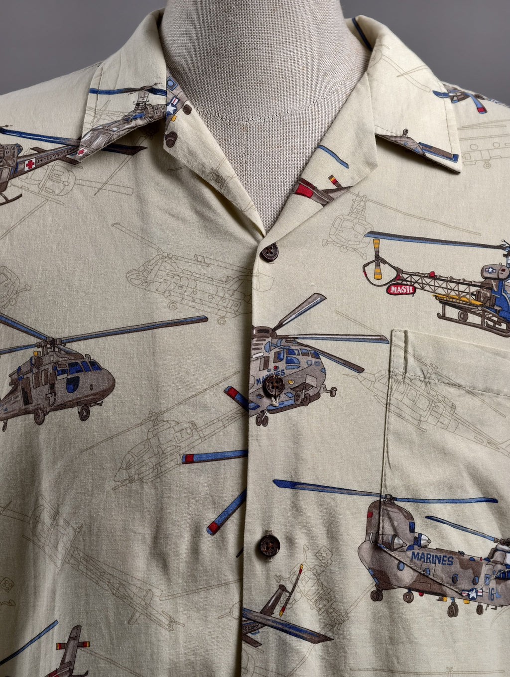 Hawaiian Helicopter Print Shirt