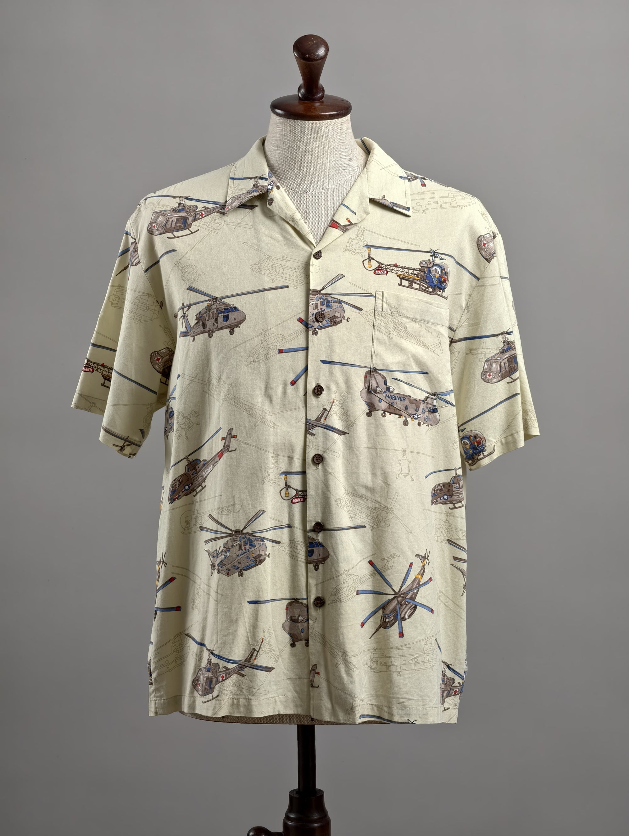 Hawaiian Helicopter Print Shirt