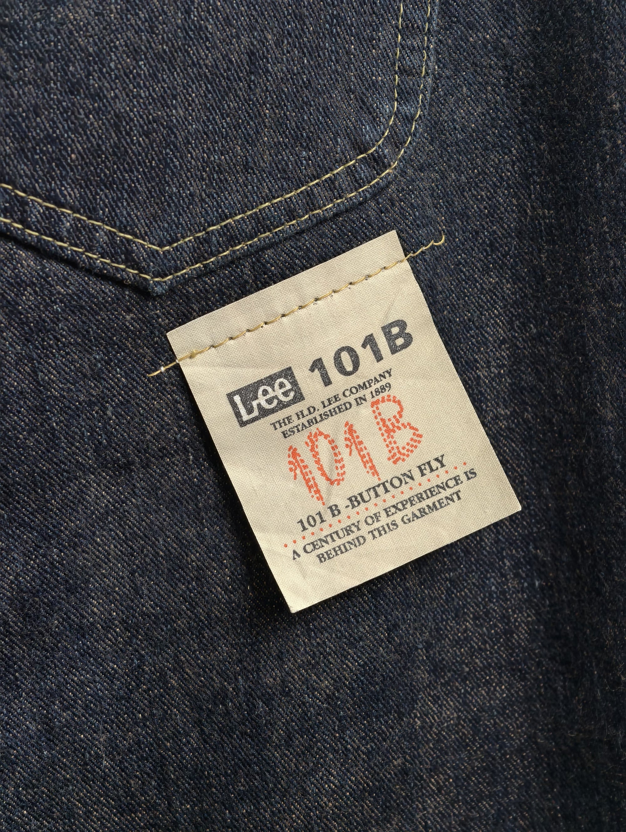 Lee 101 Selvedge Denim Jeans — 101 B Button Fly
