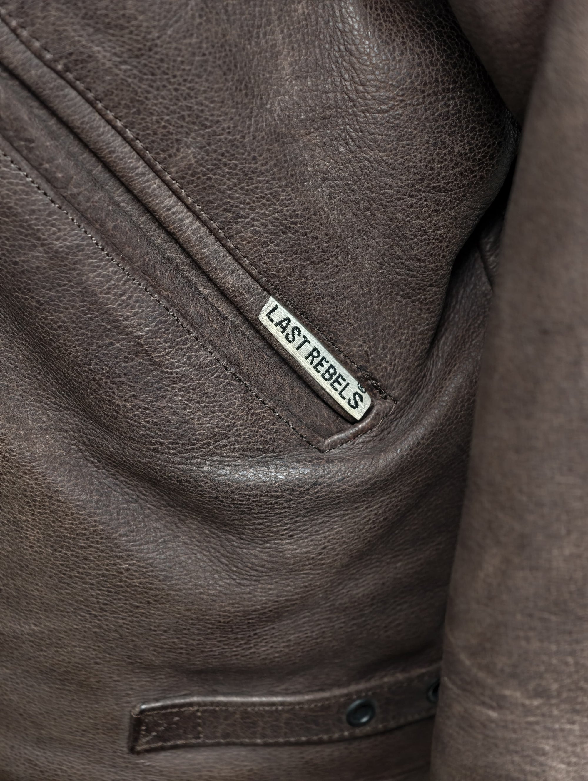 3 Ganci Brown Leather Jacket