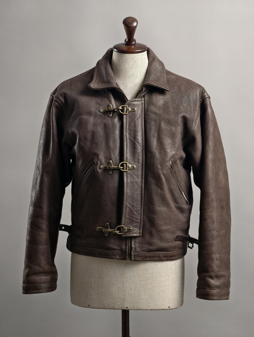 3 Ganci Brown Leather Jacket