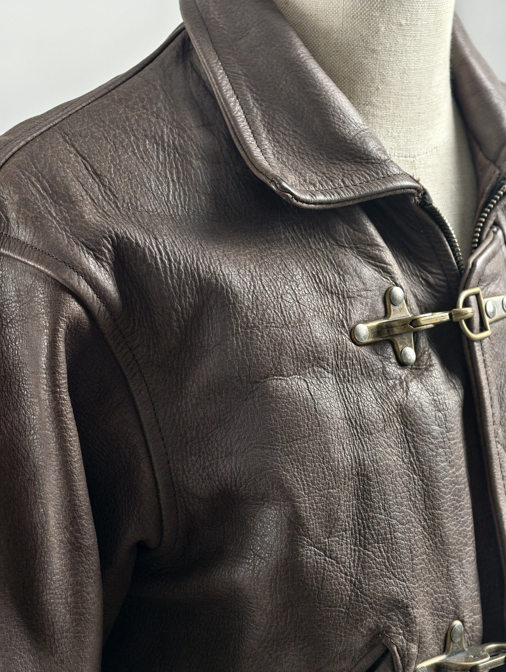 3 Ganci Brown Leather Jacket