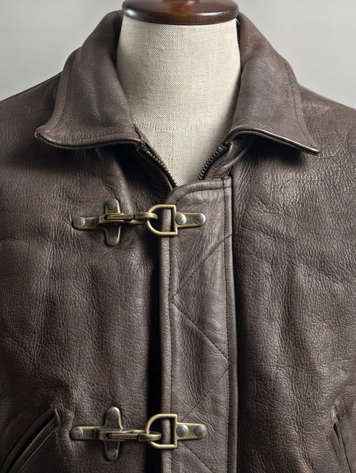 3 Ganci Brown Leather Jacket
