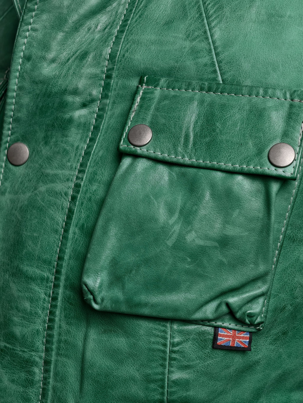 Green Leather Jacket Belstaf