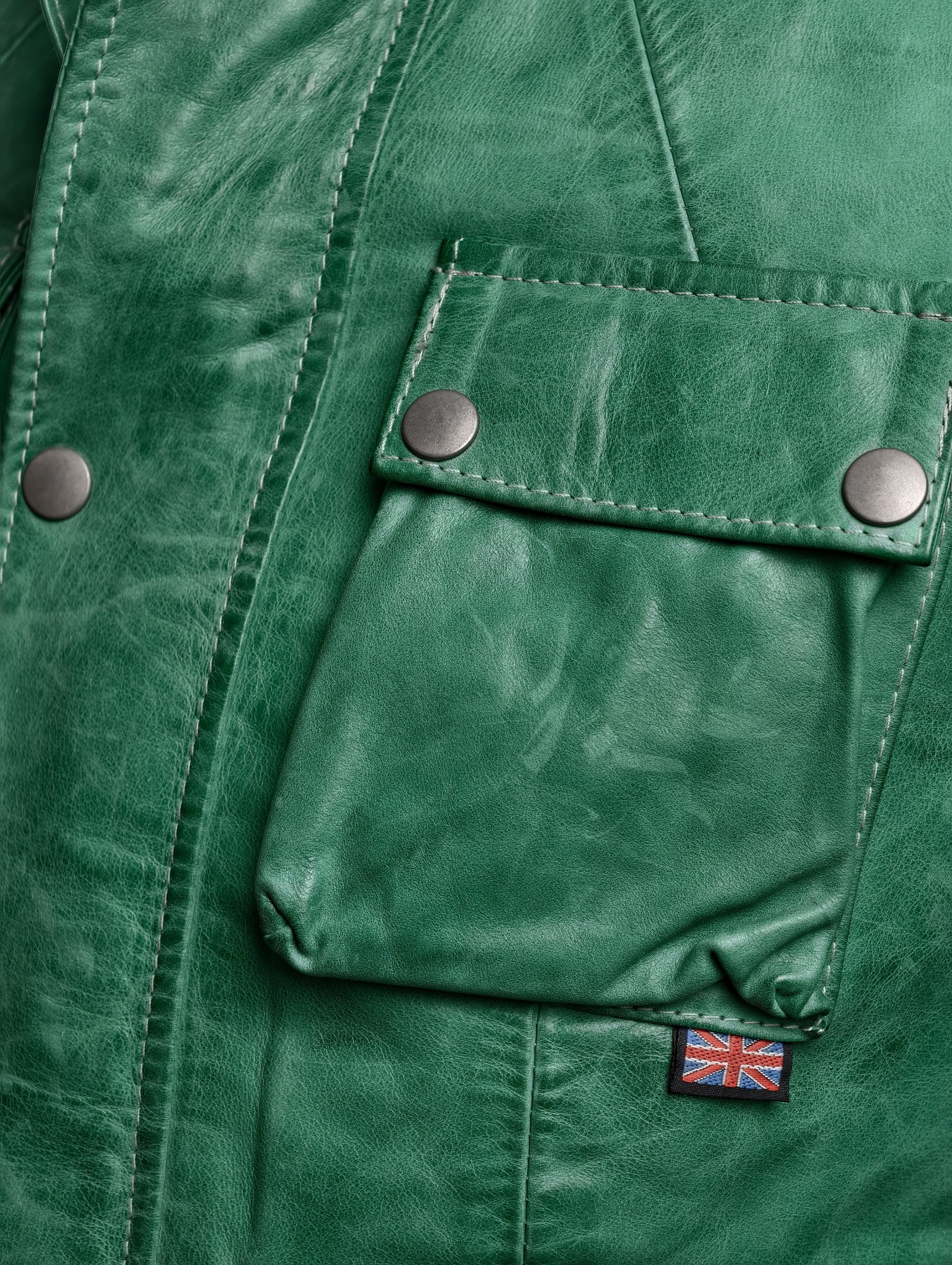 Green Leather Jacket Belstaf