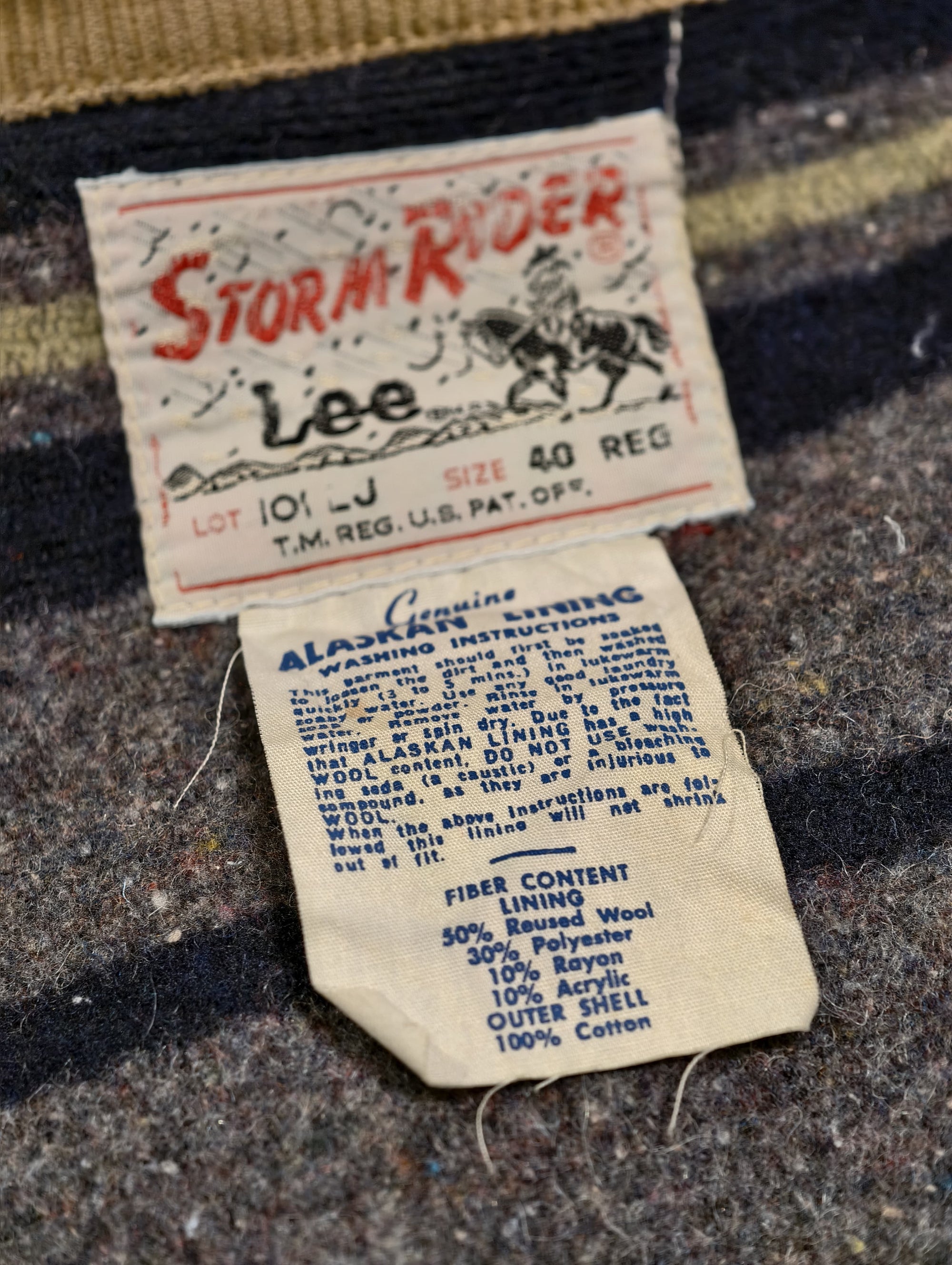 Lee 'Heavy wash' Storm Riders 101J jacket — Size 40