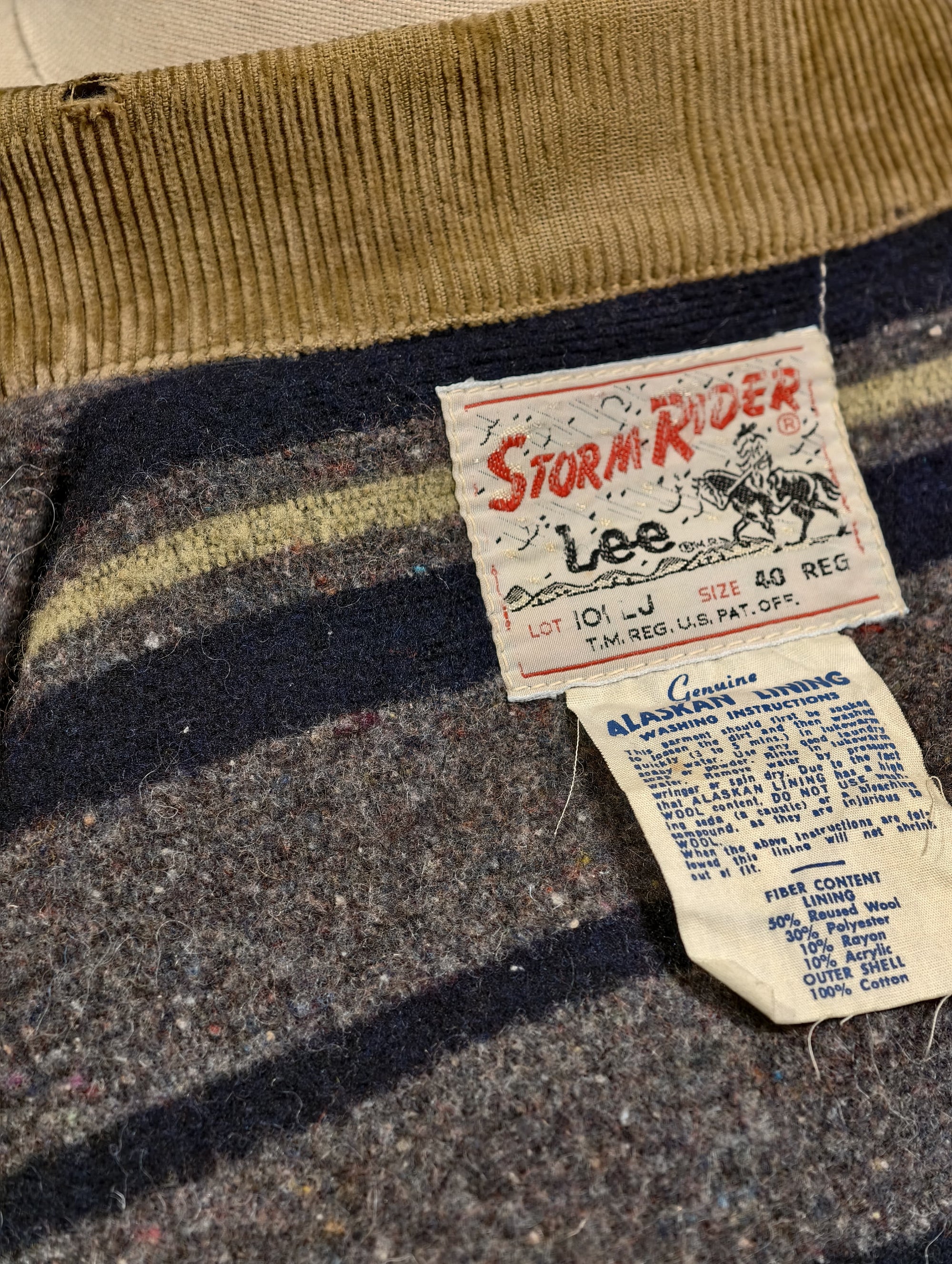 Lee 'Heavy wash' Storm Riders 101J jacket — Size 40