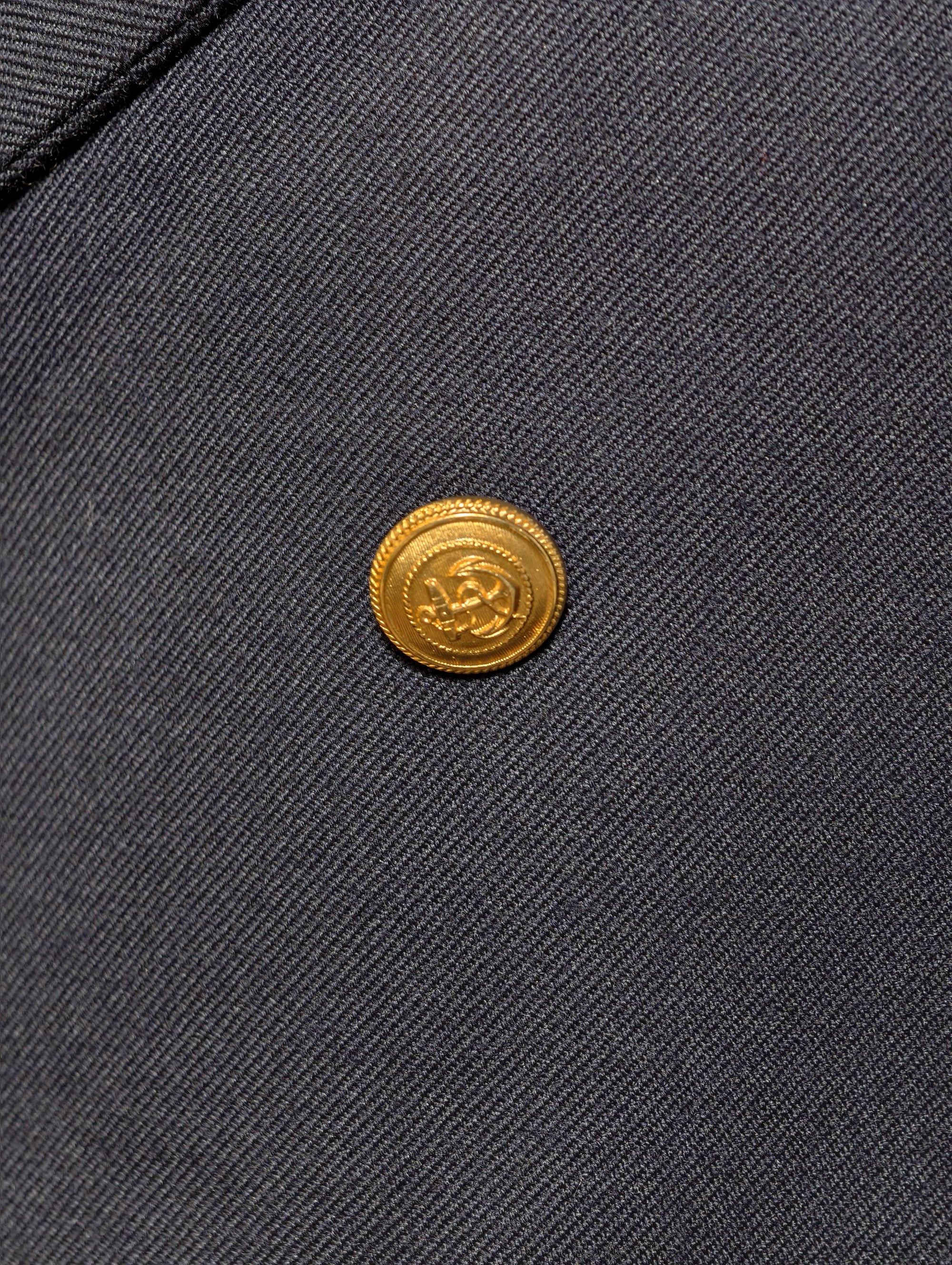 Vintage Navy Double-breasted Blazer — Tagged XL (fits like a L)