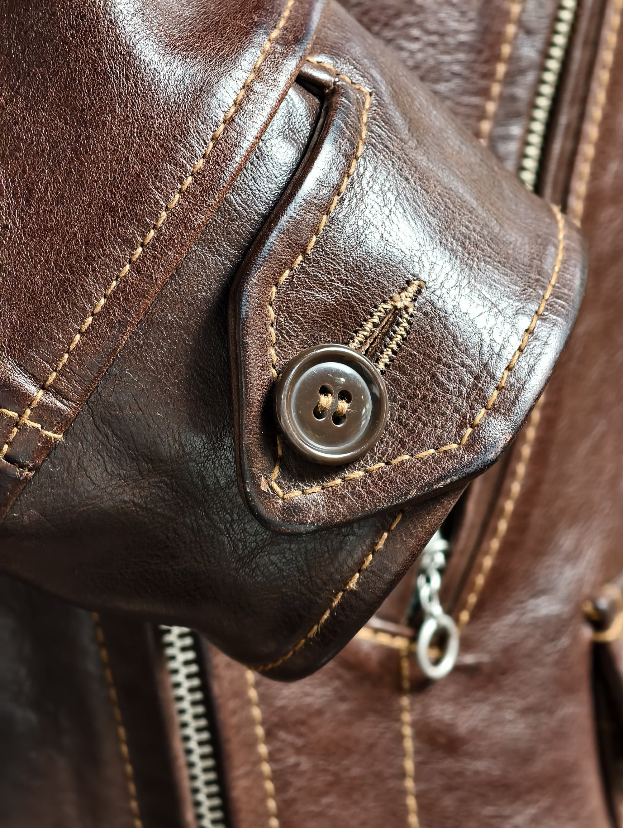 Block Bilt 1930s Aviator Leather Jacket – Victory Dark Seal Horsehide