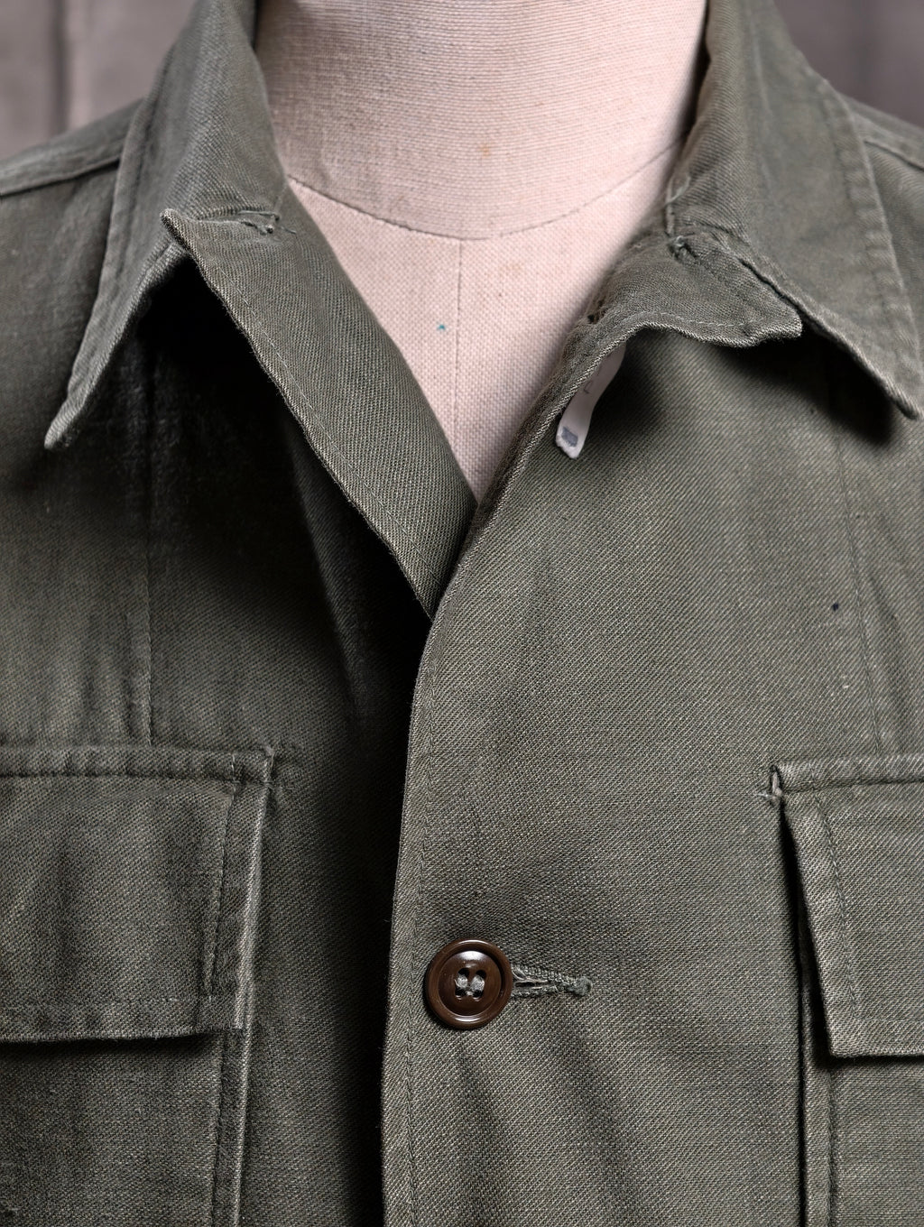 Vintage OG-107 Sateen US Air Force Utility Shirt - 1960s - Made in USA