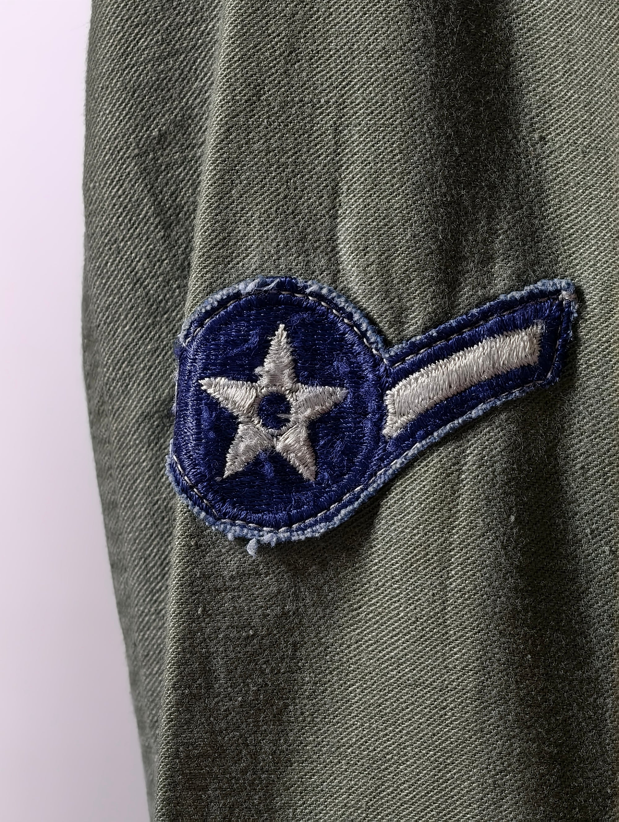 Vintage OG-107 Sateen US Air Force Utility Shirt - 1960s - Made in USA